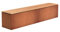 ADEZZ Sitzbank Sockel mit Sitz Corten-Stahl Hartholz Gartenbank Sitzfläche 100x40x43 cm