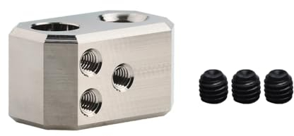 POLISI3D 500℃ überzogener Kupfer Heizblock Hochtemperatur Heizblock Kompatibel mit Prusa I3 MK4 MK3.9 XL Projekt Nextruder Hotend Heizblock 3D Drucker Zubehör Teile
