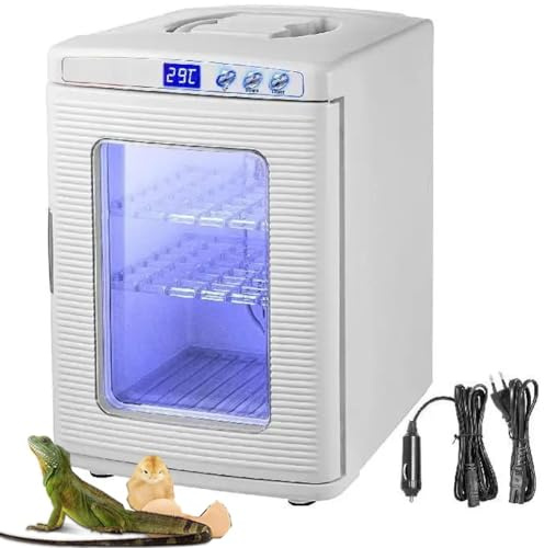 SUCRFXJ Reptile Egg Incubator, 25L Portable Chameleon Lizard Turtle Incubation Hatcher, Cooling & Heating Brooders Thermostat Box, Scientific Lab Hatching Eggs Incubator, Breeding for Snake Tortoise