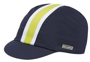 SEALSKINZ Syderstone Fahrradkappe, wasserdicht, für jedes Wetter, gestreift, Marineblau/Grün, L/XL, Marineblau/grün, L/XL