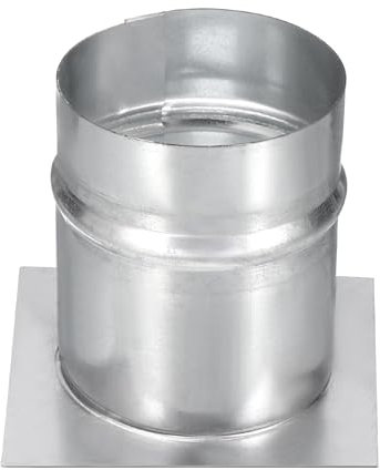 PATIKIL 3 Connettore Flangia Condotti, Piastra Montaggio Condotti d'Aria Acciaio Zincato Cappa Asciugatrice Camino per Riscaldamento Raffreddamento Ventilazione HVAC, 4x4