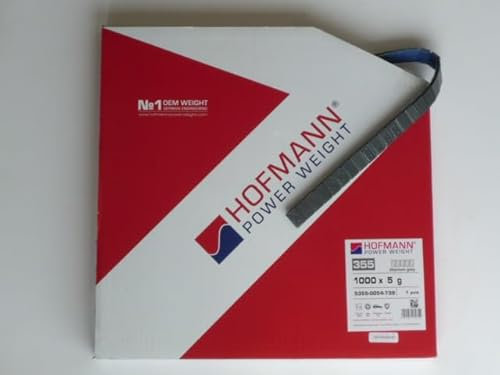 Florissima Hofmann 355 - Peso adesivo in acciaio su rotolo, 5 kg, colore: Grigio titanio