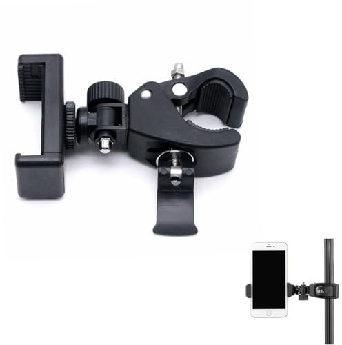 1Pcs Mic Stand Phone Holder Mic Stand Phone Holder Clip Bike Cellphone Holder with 360° Rotation for Live Broadcast Recording and Riding with Most Cell Phones