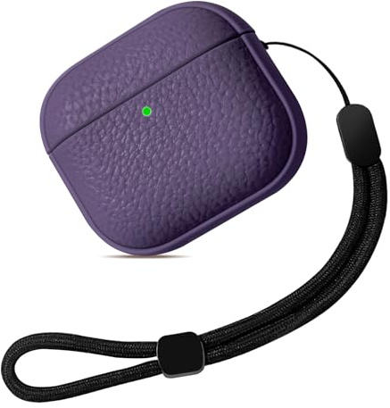 Teyomi Hülle Kompatibel mit AirPods 5 / Airpods 4 mit Handschlaufe,Lila | Texturdesign Kompatibel mit AirPods 5. Generation Case, Hartplastik Schutzhülle Kompatibel mit AirPods 4, Fallfest, Stoßfest