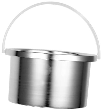 FRCOLOR Wax Melting Machine Inner Pot for Hair Removal Replacement Metal Container Silicone Material Handle Design 500ML Capacity Easy to Clean High-temperature Resistant