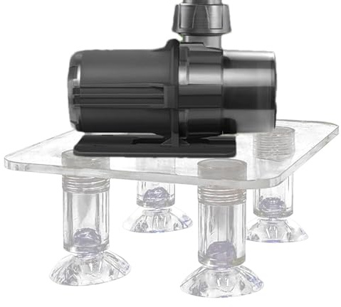 Qzdtue Shockproof Water Pump Stand, Transparent Pump Stand, Aquarium Pump Holder, Pond Pump Accessories, Water Tank Pump Stand 4.72 x 3.94 x 1.77 inches for Ponds, Fish Tank and Water Tank