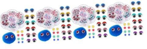 Tofficu 4 Juegos De Ojos Adhesivos De Plástico Tambaleantes Para Niños Y Niñas Suministros Para Hacer Ojos Para Juegos Imaginativos 600 Piezas X 4