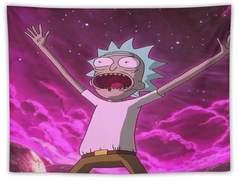 ADEIK Rick And Morty Wandteppich, Heimdekoration, Wandbehang