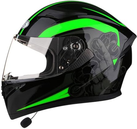 Motorbike Bluetooth Modular Helmet Full Face Flip Up Motorcycle Helmet, Approved,with Double Visor Built-in Speaker Headset Microphone,for Automatic Answering L,M(57-58CM)