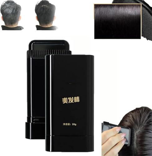Peine seguro y práctico, corrector de cabello, tinte para cubrir el cabello gris, peine portátil para teñir el cabello, resistente al agua y al sudor, para retoques rápidos (negro)