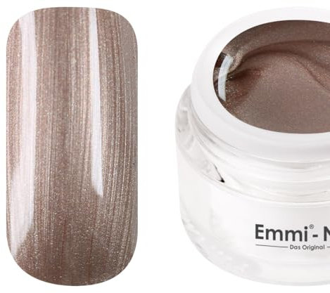 Emmi Nail Farbgel | UV/LED-Gel für brillante Farbintensität | Hohe Deckkraft, mittelviskos & selbstglättend | Kein Verlaufen in Nagelränder | 5 ml - Almond Shine