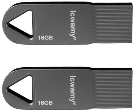 lcwamy 16GB USB Sticks 2 Pack Flash Drives Pack USB Memory Stick 2 Pack Thumb Drive 16GB Bulk Mini Flash Drive