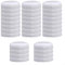 Lot de 32 protections de sol pour pieds de chaise en fer forgé de 3,8 cm - Embouts en plastique avec trous de drainage, anti-rayures et réduction du bruit - Résistants aux intempéries (blanc)