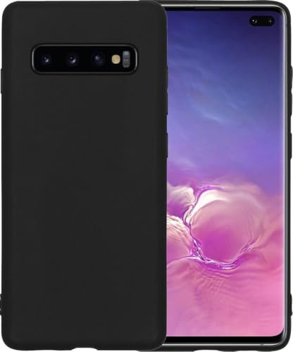 BTH - Hülle für Samsung Galaxy S10 - Silikonhülle Backcover - Schutzhülle - Dünnes Design Schwarz