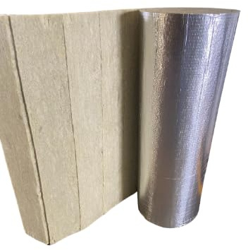 Sainter® Fieltro Lamela de Lana de Roca con Aluminio, 40 Kg/m³ Medidas 10000x1000x20mm Aislamiento Térmico y Acústico, Resistente al Fuego A1, para Tuberías y Conductos.