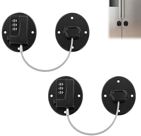 2PCS Password Fridge Lock, Keyless Refrigerator Door Lock for Children | Strong Adhesive, Child Safety, Easy Installation, No Drilling, For Cabinet, Drawer, Mini Fridge & Freezer