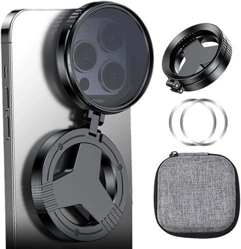Anti-Glare Magnetic Phone Lens Filter, Magnetic CPL Camera Filter for iPhone, Smartphone, Anti Glare Camera Compatible with iPhone 12-17