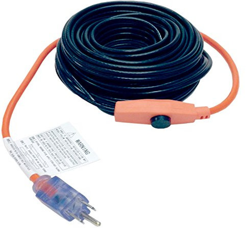 Cold Weather Pipe and Valve Heating Cable with Built-in Thermostat - 6 Feet
