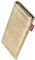 fitBAG Groove Gold Handytasche für Apple iPhone 5 / 5s / SE 16GB 32GB 64GB Tasche aus feinem Folienleder Echtleder mit Microfaserinnenfutter | Hülle mit Reinigungsfunktion | Made in Germany