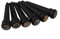 BQLZR Lot de 6 chevilles en ébène pour chevalet de guitare acoustique surmontées d'un point en abalone dans un cercle de laiton