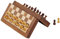Medieval Replicas 18cm x 18cm Wood Magnetic Chess Set - Staunton Chess Pieces, Folding Game Board with Storage - 2 Players, Age 6+