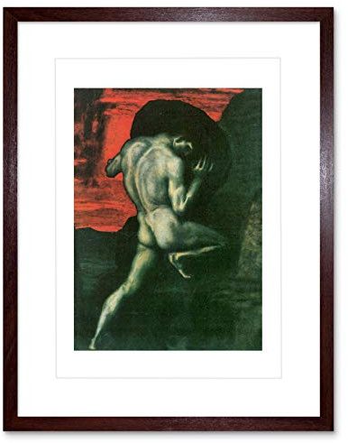 Wee Blue Coo PAINTING VON STUCK SISYPHUS OLD MASTER FRAMED PICTURE ART PRINT F97X9797