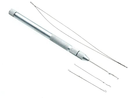 Haarverlängerung Nadel mit Schlaufe für Hair Extensions Microring Echthaar Strähnchen Werkzeug