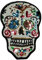 Pailletten Strass Glitzer Skull Aufnäher Patches groß Skull für Jacken Aufbügler zum aufbügeln  Glitzer Skull 28 x 20 cm “