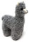 Inca Fashions - Gefilzte lebensechte Alpaka-Figur & Ornament, handgefertigt aus 100% Alpakawolle-Garn (grau)