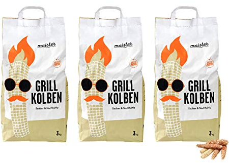Maister BBQ KS0628 Grillkolben 3er-Pack (9 kg)