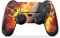 DeinDesign Skin kompatibel mit Sony Playstation 4 Controller Folie Sticker Eishockey Feuer