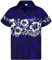 King Kameha Funky Chemise-Hawaienne, Manche-Courte, Flower-Chest, Bleu-Marine, S