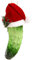 Dekohelden24 Original LAUSCHAER Christbaumschmuck - Große Weihnachtsgurke mit Hut, Aufwendig handdekoriert, ca. 14 cm