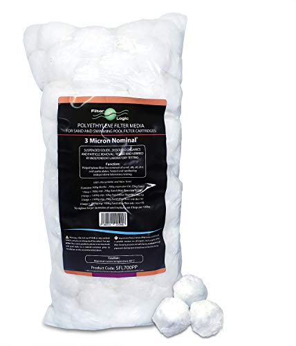 FilterLogic SFL700PP Polysphere Filter Balls Compatible With Aqualoon For Sand/Swimming Pool Filters & Aquaria/Koi Pond Filters-Fine Filtration,Recyclable,Eco - Removes Sand,Dirt & Particulates 700g