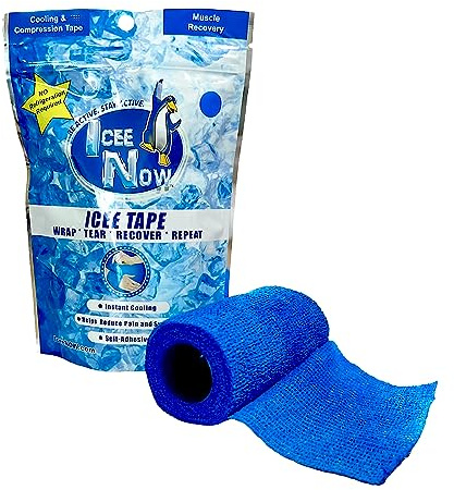 ICEE Tape – Self-Adhering Compression Wrap, Instant Cooling Sensation, No Refrigeration Needed (Blue)