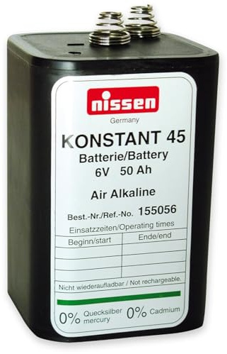 Nissen Batterie 4R25 Konstant 45 6V 45-50Ah Baustellenleuchten Baustellenlampen Blinklampen