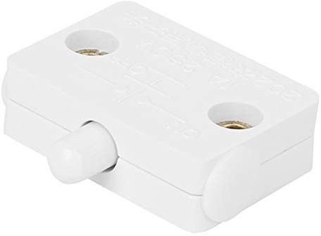2Pcs Interruttore di controllo della luce dell'armadio Interruttore della lampada dell'armadio Interruttore di controllo del ripristino automatico Forniture Bianco