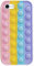 Herbests Kompatibel mit iPhone 8 / iPhone SE 2020 Fidget Toys Phone Case Pop Fidget Reliver Stressspielzeug Silikon Schutzhülle Stoßfest Handyhülle Push Pop Bubble Fidget Sensory Toy,Regenbogen