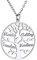 GoldChic Collier Personnalise 4 Prenoms des Enfants Cadeau Maman Pendentif Femme Arbre de Vie Généalogique Famille Fêtes des Mères Chaine Forcat Acier 50 cm Bijoux Anniversaire Mariage Meilleur Amie