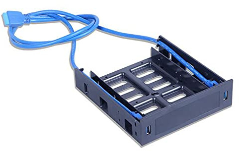 Ctzrzyt 2 x façade USB 3.0 avec périphérique/disque dur 3,5 ou disque SSD 2,5 SD/HDD 5,25 vers support de baie de lecteur optique