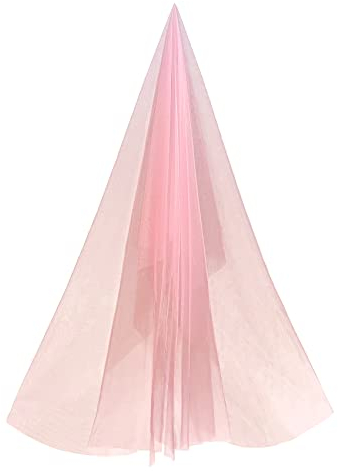 Hochzeitsschleier für Bräute, Frauen, Brautschleier, einfacher Tüll-Kathedralenschleier für Junggesellinnenabschied & Hochzeit, Junggesellinnenabschied W-V-1, Lang – Rosa – 1 Etage 300 cm,