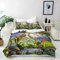 ANHOPE Dinosaur Duvet Cover Set Soft Lightweight Microfiber 3 Piece Bedding Set with 2 Pillowcase Jungle Animal Dino T-Rex Print Pattern Kids Boys Quilt Cover with Zipper Closure Single