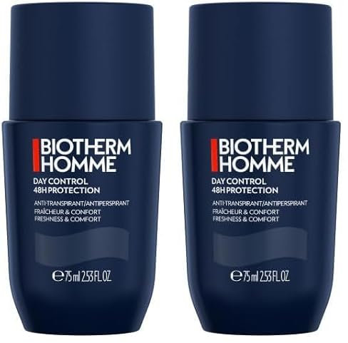 Biotherm Homme Day Control 48H Deo Roll-On, 48 H Anti-Transpirant Herren Deo, wirksamer Schutz vor Schweißgeruch, für empfindliche Haut und alle Hauttypen, wirkt pflegend und beruhigend, 75 ml