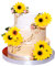 Gyufise 15Pcs Sunflower Rose Flower Cake Decorations Sunflower Cake Toppers for Birthday Summer Sunflower Wedding Party Decorations Baby Shower Supplies