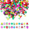 300 Stück Frucht Perlen Polymer Clay Beads, Kinder Armbänder Bunte Fädelperlen DIY Armbänder Kette Spacer Beads Kit Bastelset für Armband Haarband Basteln für die Herstellung von Schmuckarmbändern