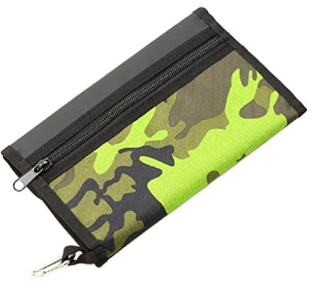 Froiny Fishing Soft Lure Storage Bag Waterproof Fishing Bait Binder Fly Fishing Leader Tackle Wallet Bag Waterproof Lure Bag with Carabiner