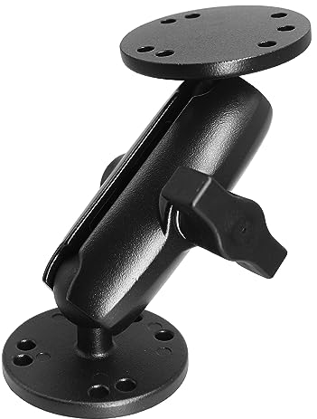 AGEofDMS Supporto AMPS da 1 pollice, supporto a doppia sfera con adattatore a sfera da 25 mm/1''/C, fusione in alluminio, compatibile con RAM, adatto per camion, carrelli elevatori, ecc.