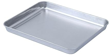 QOKLIYUI Bandeja para Hornear de Acero Inoxidable, ampliamente Utilizada, Garantiza una cocción Segura y Saludable, Bandeja de Acero Inoxidable, 430 Bandeja Cuadrada, Grande