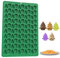PTaizjjz Moule de Noël en silicone, 100 cavités pour mini sapin de Noël, bonbons, chocolat, moule pour pâtisserie, biscuits, pudding, gelée, friandises pour chien