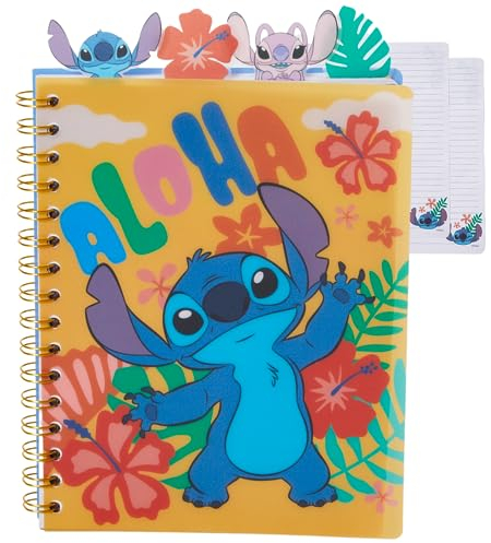 Innovative Designs Stitch Tab Journal Notizbuch, Spiralbindung, 96 linierte Seiten, 20,3 x 17,8 cm, Gelb
